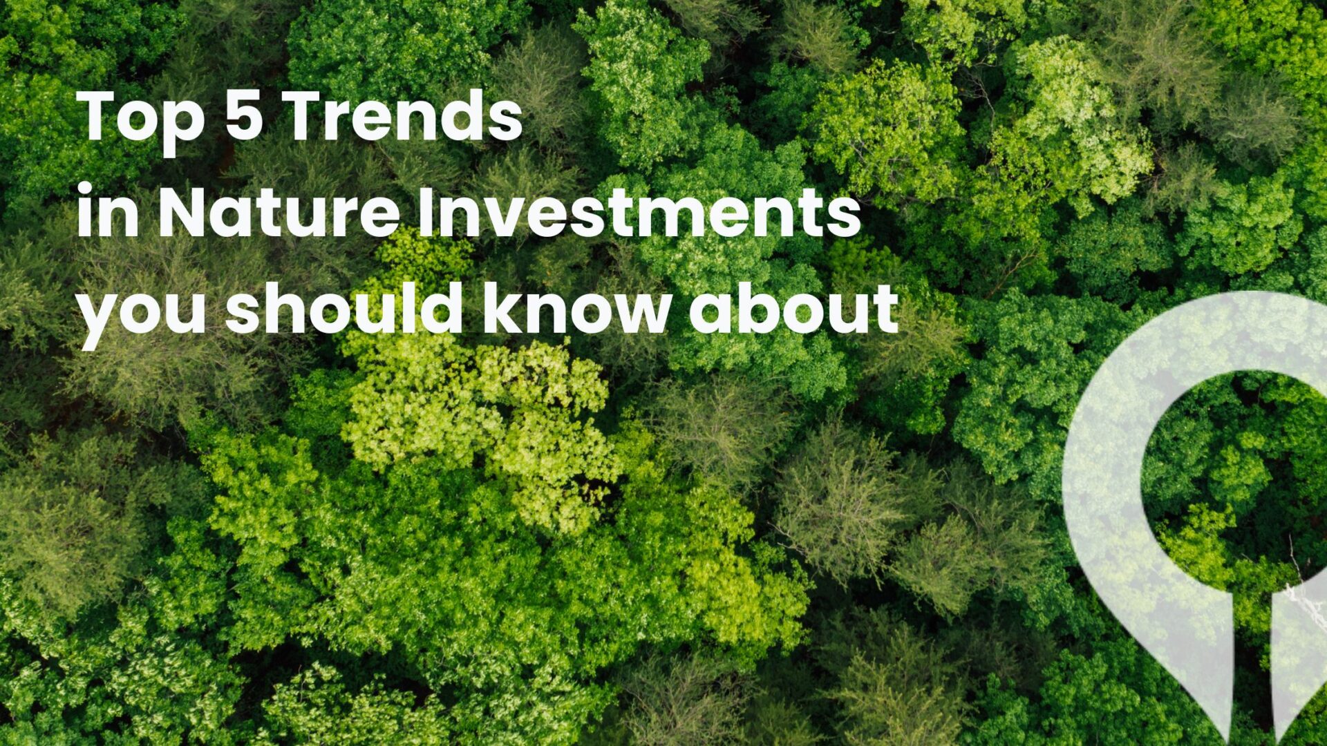 Top 5 Trends in Nature Investments you should know about